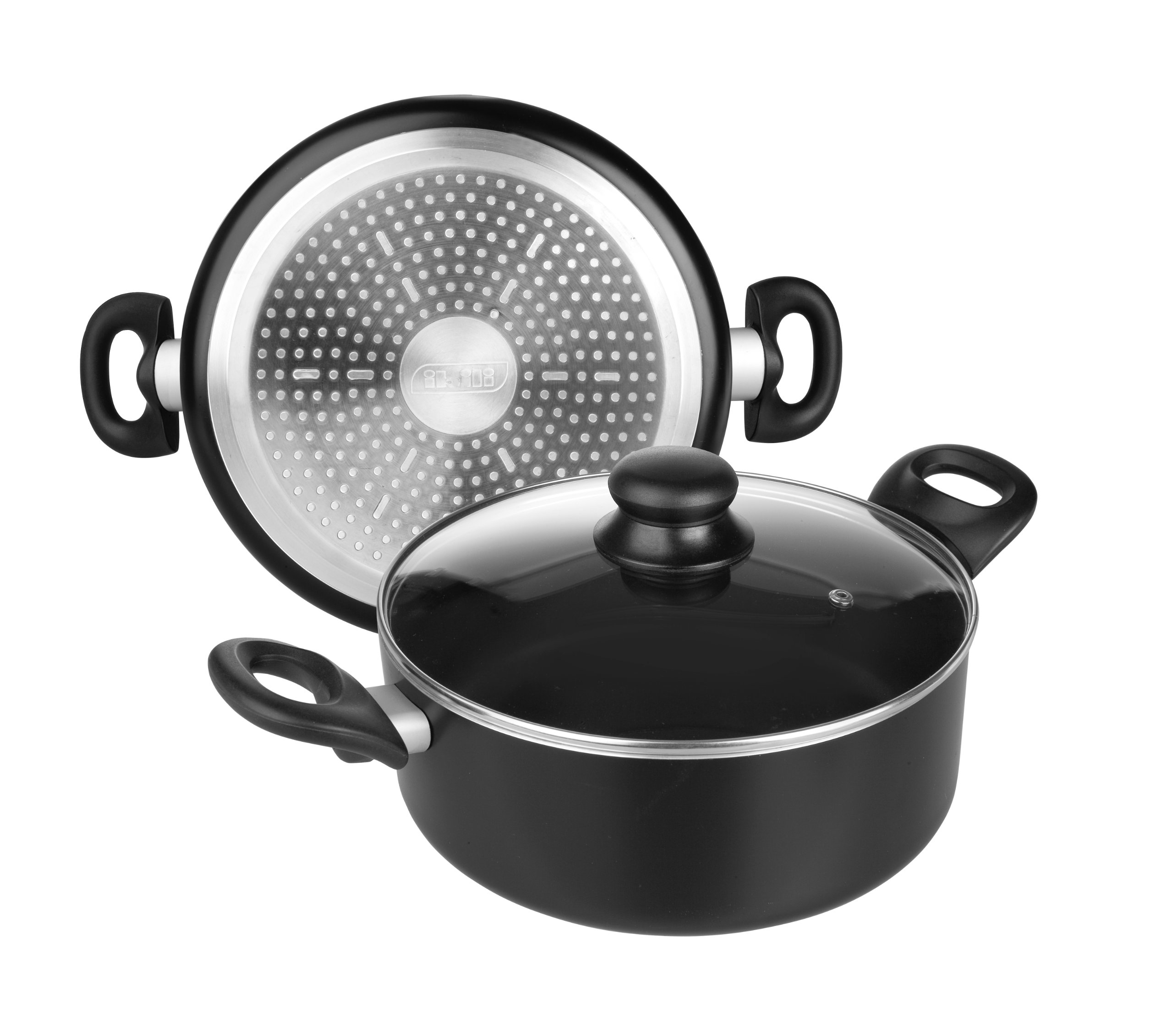 Ibili 410828 - Cacerola con tapa de Cristal Inducta 28 cm