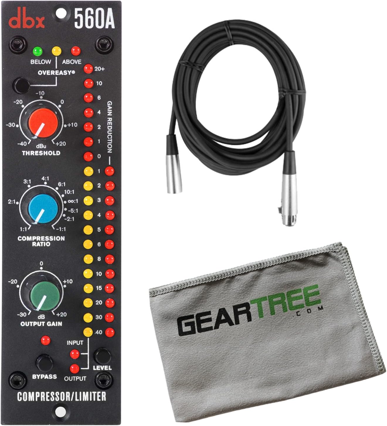 DBX 560A Compressor Limiter w/Cleaning Cloth and XLR Cable