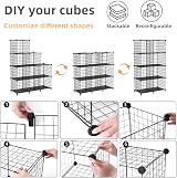 AWTATOS Cube Storage Unit 9 Cube Wire Shelves Black USCIH09BE view 4