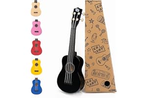 CB SKY Soprano Ukulele 21"/53cm for kids, beginners and students (Black)
