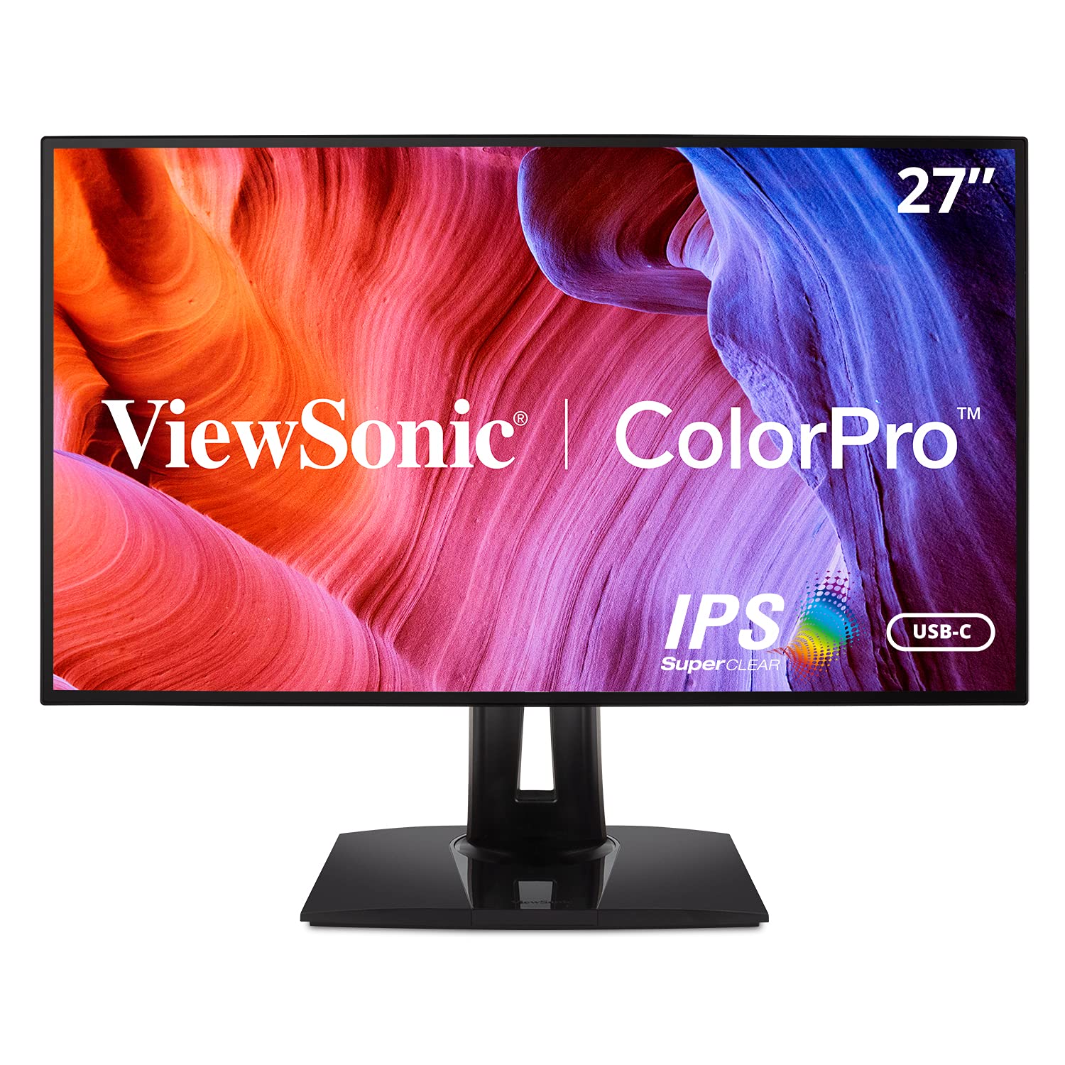 ViewSonic VP2768A Monitor ColorPro de 27 pulgadas 1440p, pantalla IPS con 100% sRGB y validado por Pantone para edición de fotografías profesional, ergonomía avanzada, USB-C de 90 W, HDMI y conexión en cadena DisplayPort