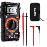 KAIWEETS Digital Multimeter Voltmeter with Case for Car Batterry Test DIY | AC/DC Voltage, with Double Fuses, Ohm Continuity Diode Tester,Accurate Readings , Backlit LCD, Compact, Gift for Home Repair