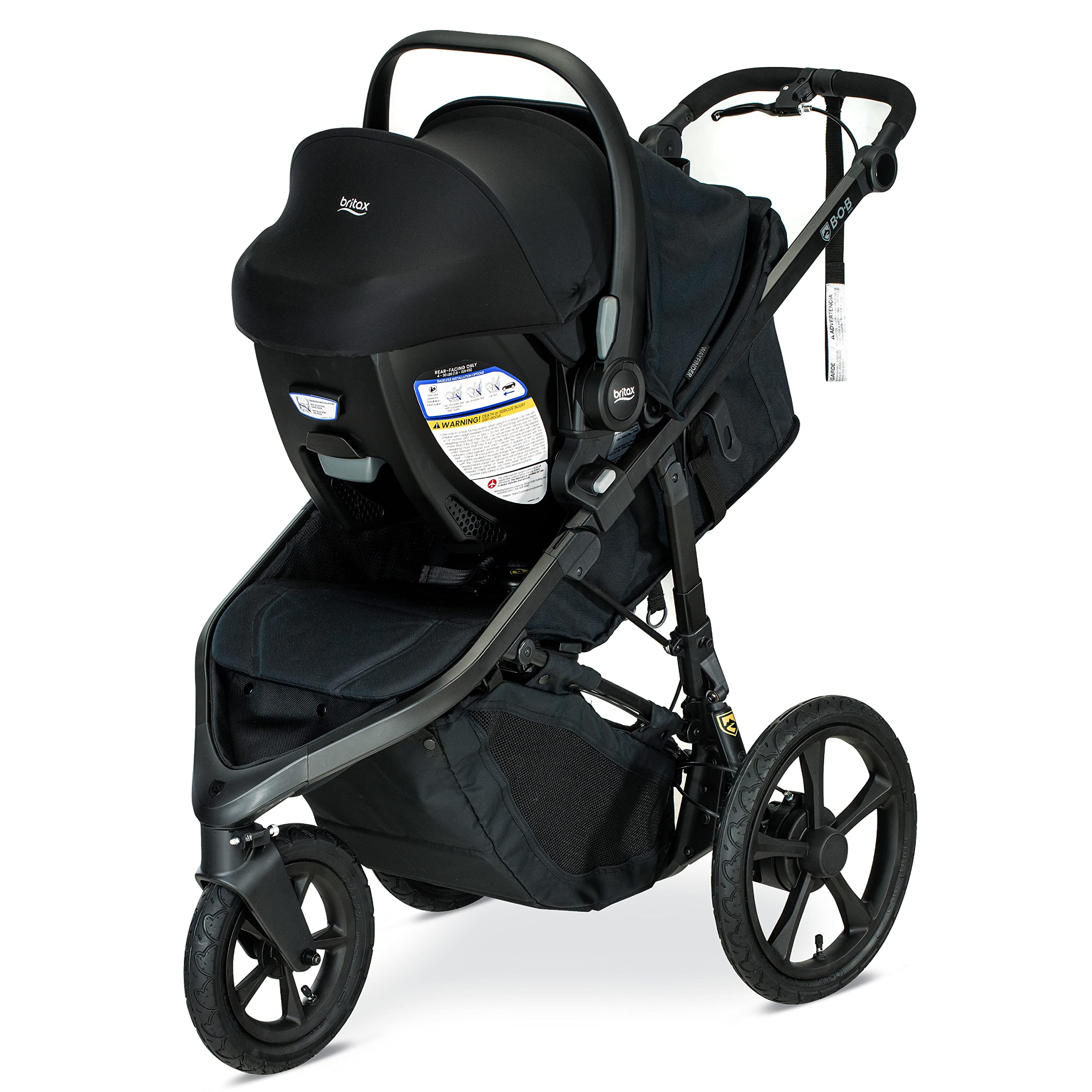 Britax Willow S Infant Car Seat with Alpine Base, ClickTight Technology, Rear Facing Car Seat & BOB Gear® Wayfinder™ Jogging Stroller Infant Car Seat Adapter, Compatible with Select Britax, Nuna
