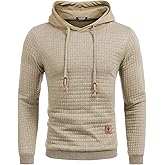 COOFANDY Mens Hooded Sweatshirt Casual Long Sleeve Drawstring Waffle Knit Pullover Hoodies