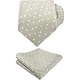 Alizeal Mens 3.15'' Flower Tie with Floral Handky Set