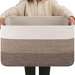 OIAHOMY Large Blanket Basket For Living