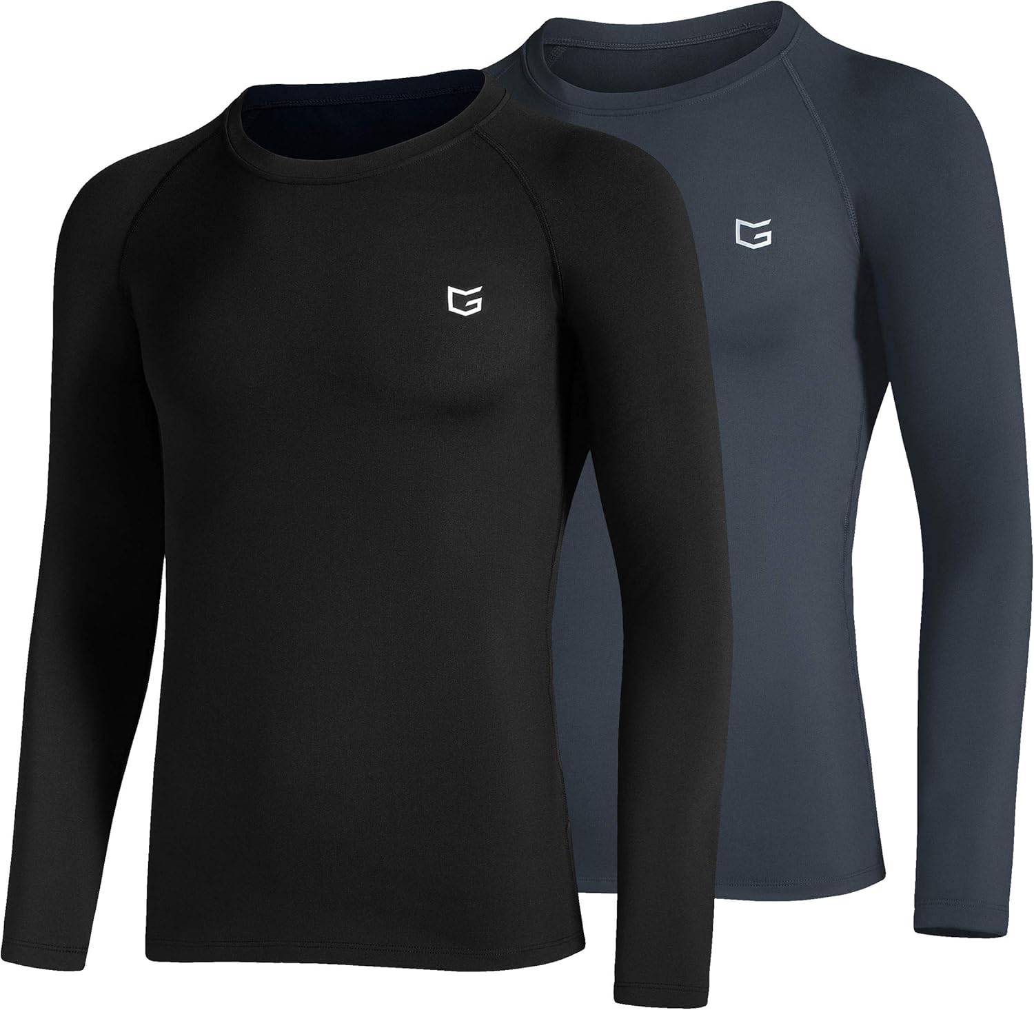 Boys' Compression Shirt Youth Fleece Thermal Long Sleeve Cold Gear Undershirts for Boys: Clothing