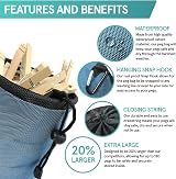 Smith’s Premium Waterproof Peg Bag Blue 28x18x18cm with Carabiner view 4