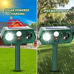 4 Pack Solar Animal Repellent Ultrasonic Cat