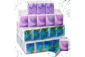 FUUTREO 100 Packs 700 Sheets Pocket Tissue Packs Travel Tissue Packs Soft Facial Tissues Pocket Sized Travel Facial Tissue 3 ply Paper Individual Tissues Packs for Travelling Wedding Holiday (Cute Style)