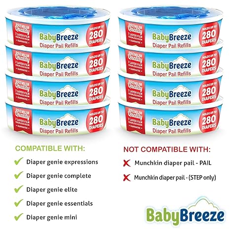 munchkin diaper pail refills compatible with diaper genie