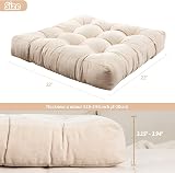 HIGOGOGO Floor Pillow Square Meditation Cushion 22x22in Beige 8-10cm Thick view 5
