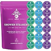 Shower Steamers Aromatherapy Gifts for Women, 18-Pack Organic Eucalyptus Lavender Mint Essential Oil Shower Bombs, Self Care Stress Relief Birthday or Christmas Stocking Stuffers Gifts for Her/Him