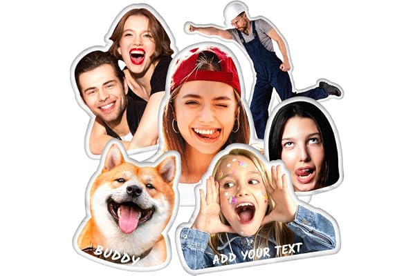 Ueedklaayy Custom Pillows with Picture, Custom Face Pillow for Dog Cat, Personalized Gifts for Birthday for Women Men Couples