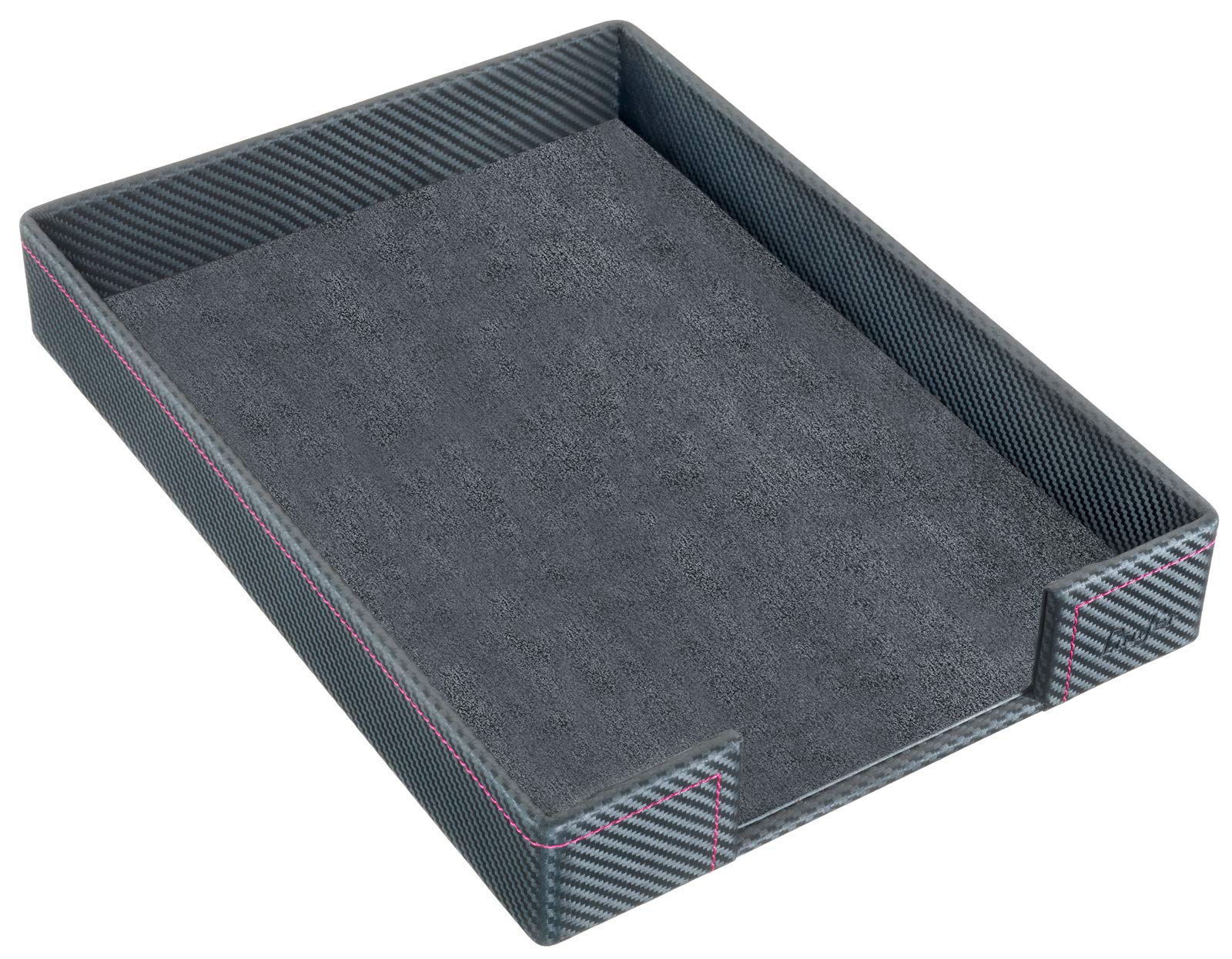 Läufer 35057 Concerto Letter Tray 35 x 25 x 5.5 CM Black/Nahtfarbepink