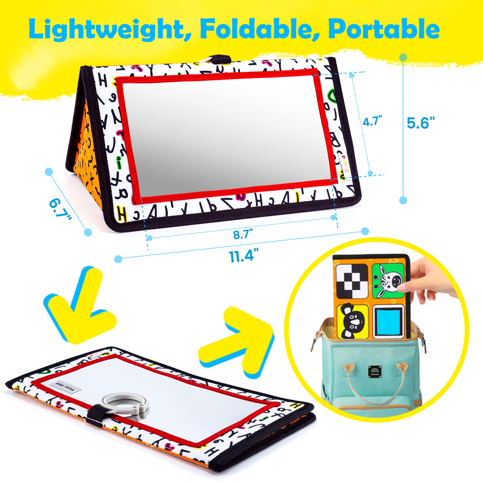 Epessa Baby Mirror Toys for Tummy Time, Newborn Infant Toys 06 612