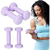 SPRI Dumbbells Hand Weights Set of 2 - Vinyl Coated Exercise & Fitness Dumbbell for Home Gym Equipment Workouts Strength Training Free Weights for Women, Men (1-10 Pound, 12, 15, 18, 20 lb)