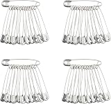 The Bead Shop 45mm Safety Pins Pack of 48 Nickel Plated Crafts Sewing