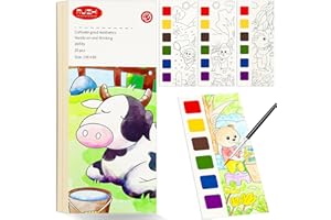FQKIOMY Water Coloring Book,Paint with Water Books for Kids Ages 3-5,Watercolor Painting Book for Toddlers 4-6,Creative Arts and Crafts & Airplane Travel Essentials for Boys Girls
