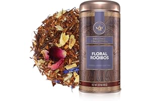 Teabloom Herbal Tea, Floral Rooibos Loose Leaf Tea, Rooibos Blend with Floral Flavors and Scent, Kosher Certified, 3.17 oz/90 g Canister Makes 35-50 Cups
