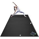 Gorilla Mats Premium Extra Large Yoga Mat – 9' x 6' x 8mm Extra Thick & Ultra Comfortable, Non-Toxic, Non-Slip Barefoot Exerc