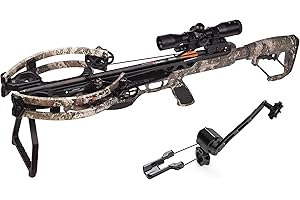 CenterPoint Archery CP400 Crossbow AXCV200TPKSC Powered by Helicoil Technology with Silent Crank - Package Includes Quiver and Arrows, True Timber Camo