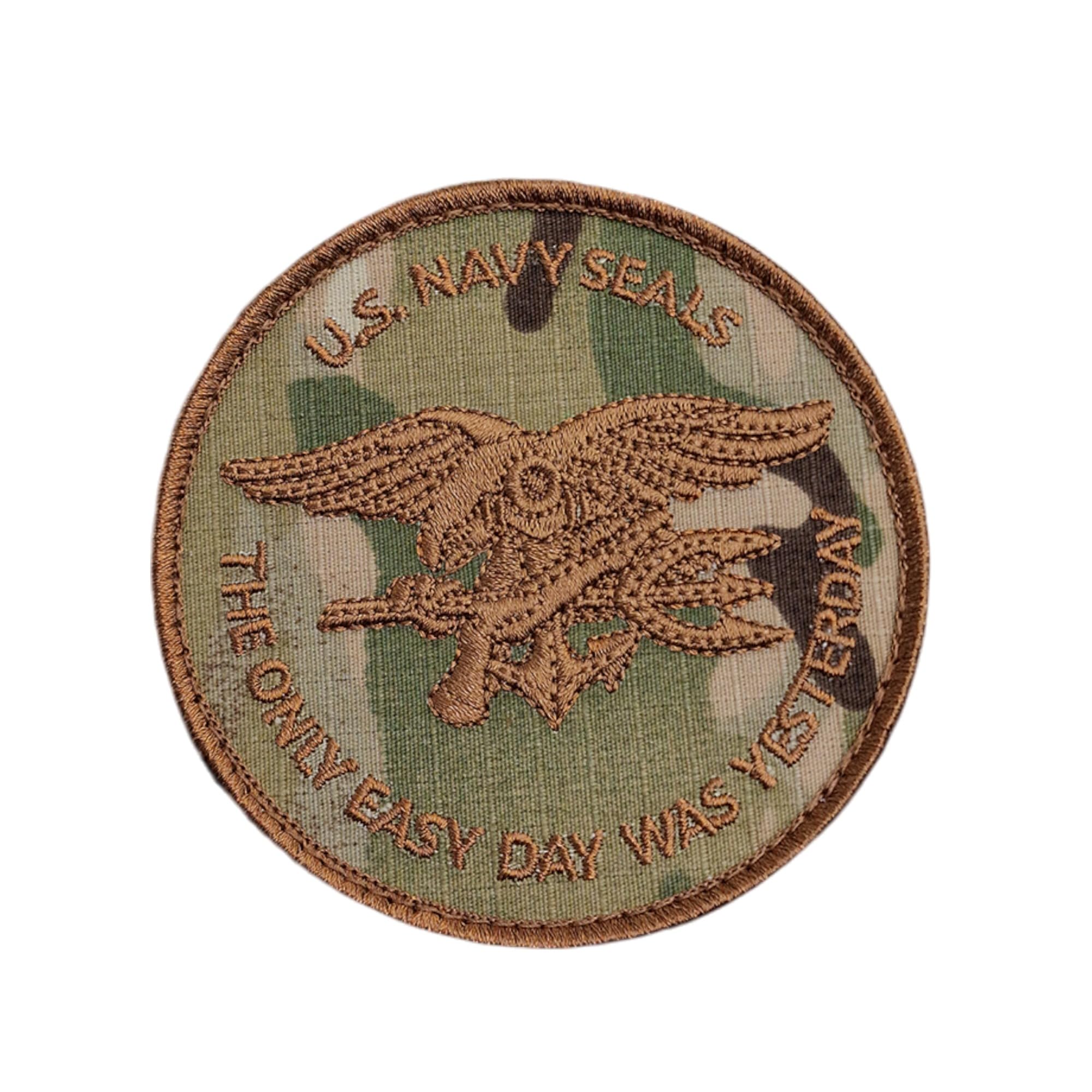 2AFTER1 Multicam US Navy Seals The Only Easy Day was Yesterday SOCOM DEVGRU Fastener Patch
