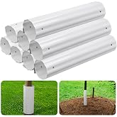 8 Pcs Expandable Tree Guards, Flexible Tree Bark and Trunk Protector | Weatherproof Tree Trunk Protector Tubes Wraps for Protect Saplings Plants from Weed whackers Trimmers and Animals