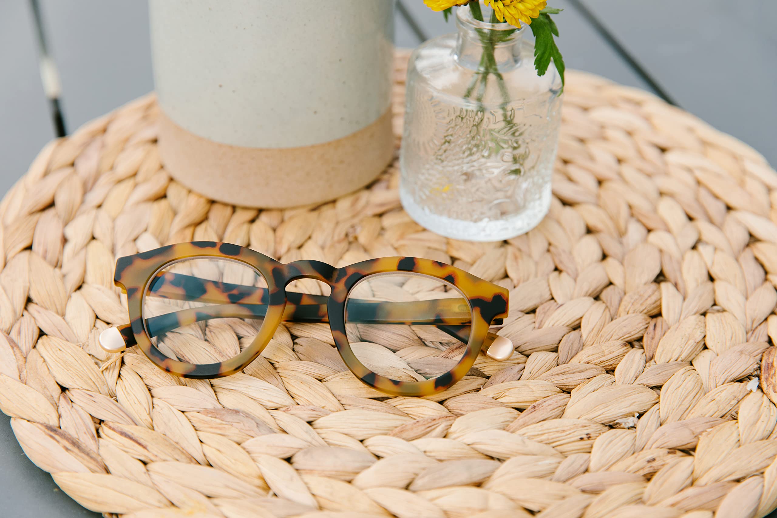 Peepers by PeeperSpecs Oprah\'s Favorite Women\'s Stardust Round Blue Light Blocking Reading Glasses - Tokyo Tortoise +0.00