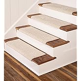 Oak Valley Designs™ Rounded Bullnose Carpet Stair Treads - Anti Slip Indoor Stair Mats for Wooden Stairs, Style: Bayside Char