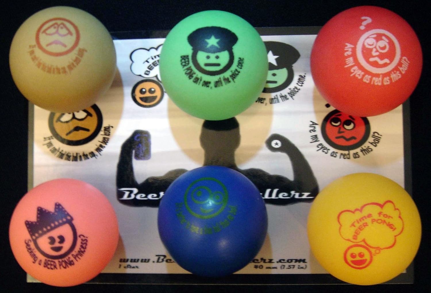 Beer Pong Balls 6 Multicolor Sports & Outdoors