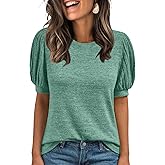 AUTOMET Womens Tops Summer Sweater Long Tunic Dressy Casual Blouses Business Cute Trendy Short Sleeve Shirt 2026