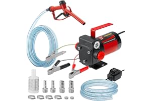 12V DC Gasoline Fuel Pump Kit, Self-priming Fuel Transfer Pump, Reversible Pumping, Overheat Protection, Explosion-proof, Sui