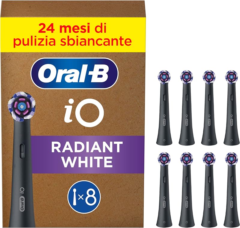 Testine di Ricambio iO Radiant White, Nere, 8 Ricambi