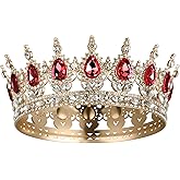 AOOSA Crown for Women, Full Round Queen Crowns, Sparkly Rhinestone Tiara, Princess Tiaras Hair Accessories for Party, Birthday, Wedding Decoration, Celebration, Costume Photo Props
