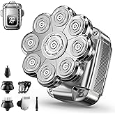 UltraCaput 9D Head Shavers for Bald Men, 5 in 1 Detachable Head Shaver with LED Display, IPX7 Waterproof Wet Dry Rechargeable Electric Shavers for Men Grooming Kit for Home & Travel