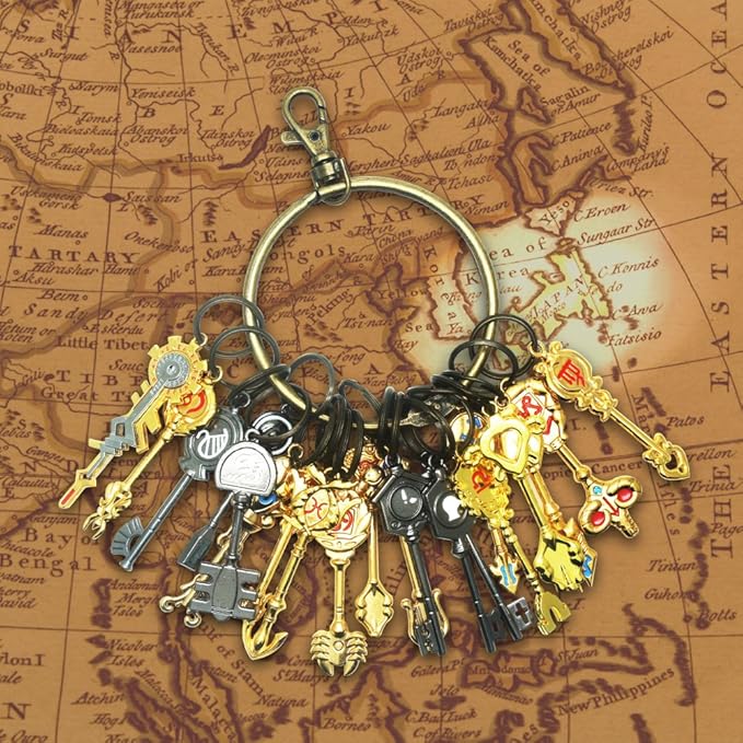 Amazon Com Econoled Fairy Tail 25pcs Fairy Tail Lucy Heart Key Chain Celestial Spirit Gate Pendant Set Keychain For Children Kids Christmas Thanksgiving Day Birthday Gifts Automotive