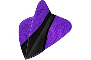 DARTS CORNER Harrows Retina X | Premium Extra Strong 100 Micron Dart Flights in Kite Shape, 5 Sets of 3 Flights, 15 Flights In Total, Purple