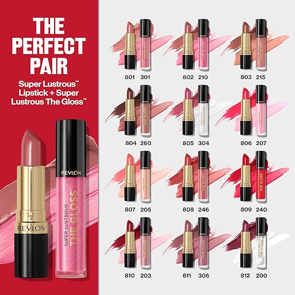 REVLON SUPER LUSTROUS LIP GLOSS, NON-STICKY, HYDRATING, HIGH SHINE FINISH, 310 CHOCO CRUSH, 0.13 OZ
