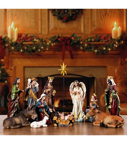 Amazon.com: Famyards Nativity Set for Christmas Indoor 13 Pieces