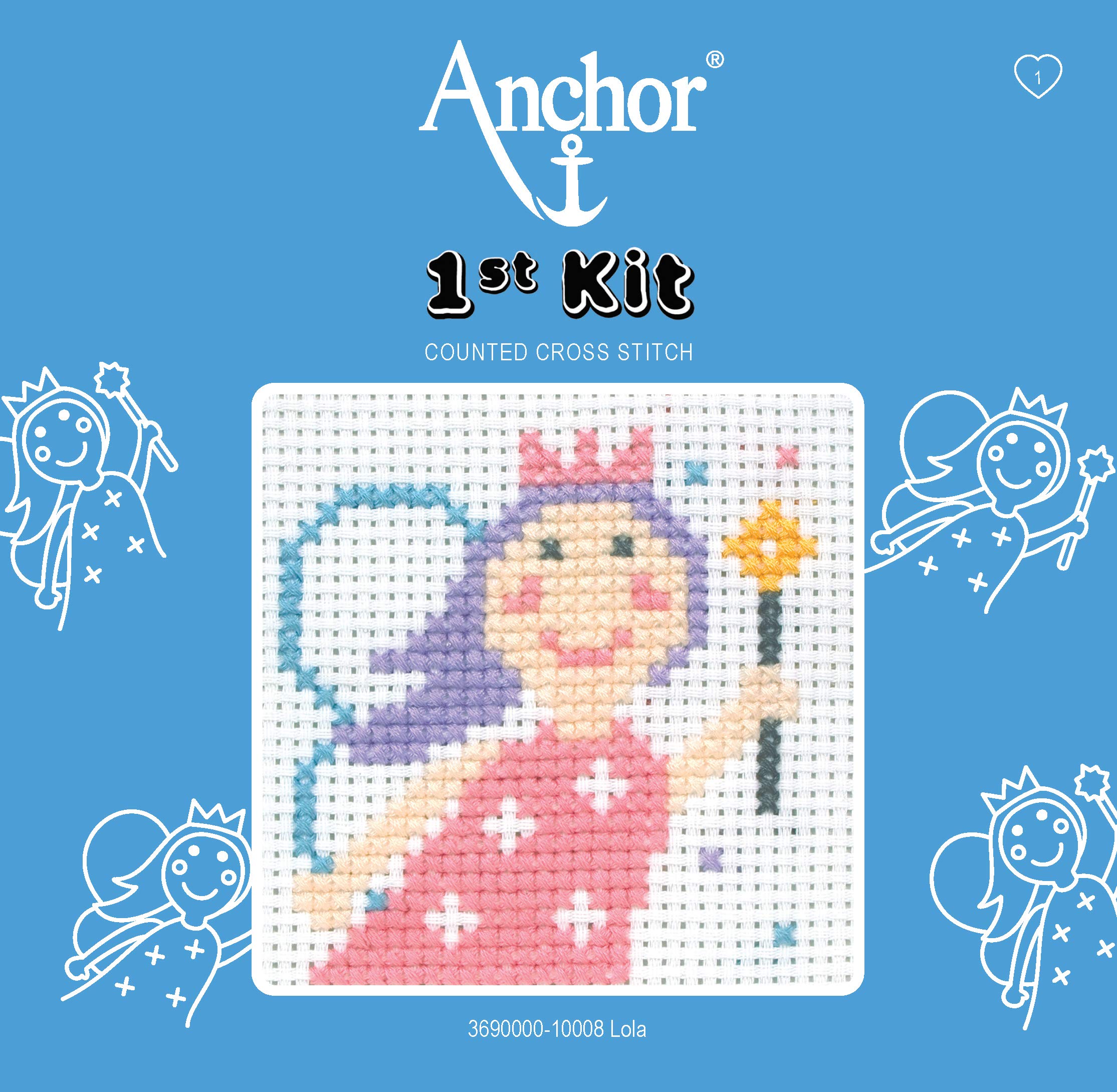 Anchor 3690000-10008 1st Kit Lola, Assorted, 10 x 10cm