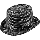 Dress Up America Top Hats for Men and Women - Rhinestone Top Hat for Adults - Elegant Costume Magician Hat