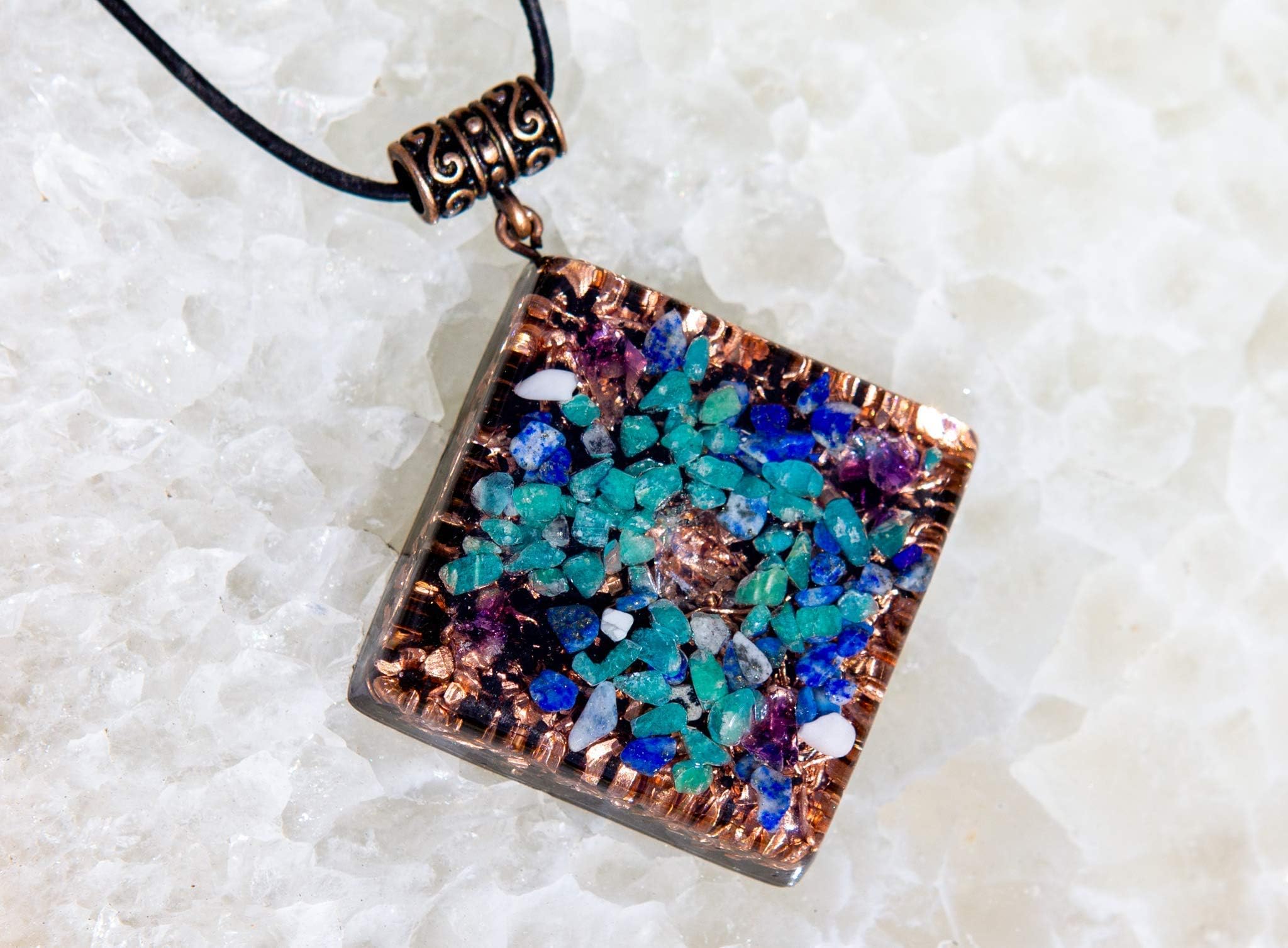 EMF Protection Pendant/Shungite Orgonite Necklace