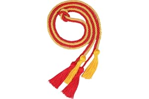 UIALECG Double Graduation Honor Cords - Red and Gold,68" Long
