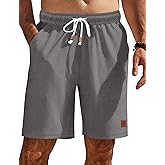 COOFANDY Mens Summer Beach Shorts Casual Elastic Waist Drawstring Short Vacation Shorts with Pockets