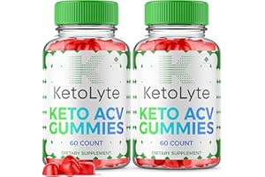 FUZE NATURALS (2 Pack) Ketolyte Keto Gummies Ketolytke Keto ACV Gummies, Ketolyte Keto + ACV Gummies 1000mg Apple Cider Vinegar Vitamin Supplement Women Men, Ketolite Keto Gummies Support Formula (120 Gummies)