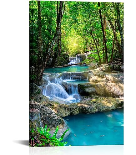 絵画 Spectacular Waterfall Amazon.com: Bob Ross Spectacular Waterfall Art Print