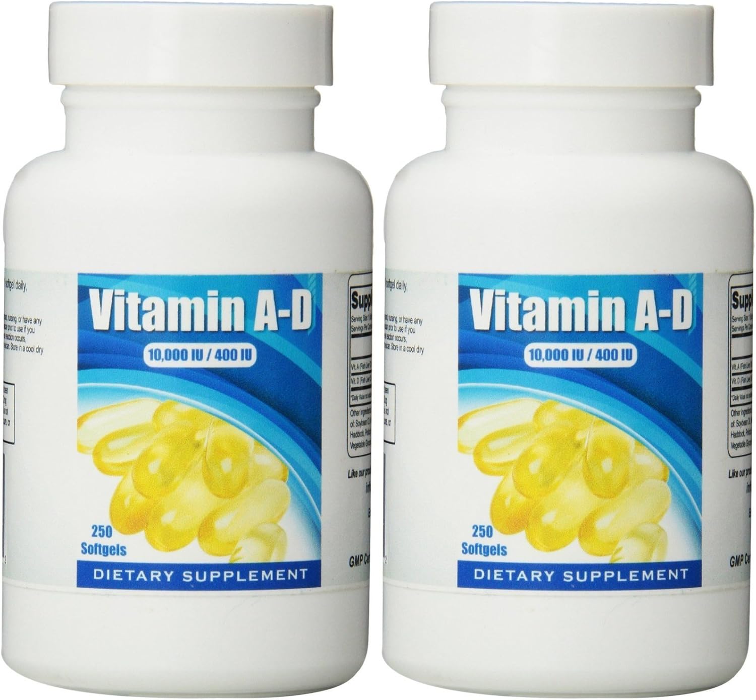 Amazon.com: Eden Pond Vitamin A-D Softgels, 250 Capsules, 2 Count
