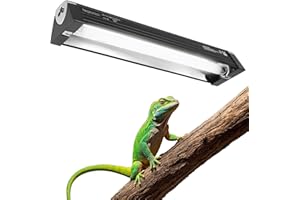 T5 Reptile UVB Light 12.5 Inches Fixture with UVB 5.0 Bulb – NEPTONION High Output Hood for Terrariums, Basking Reptiles, Liz