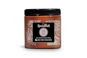 Speedball 3806 Water Soluble Block Printing Ink – Bold Color With Satin Finish AP Non-toxic 8 Fl. Oz., Brown